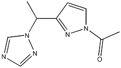 1-{3-[1-(1H-1,2,4-triazol-1-yl)ethyl]-1H-pyrazol-1-yl}-1-ethanone 结构式