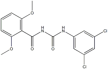 N-(3,5-dichlorophenyl)-N'-(2,6-dimethoxybenzoyl)urea Struktur