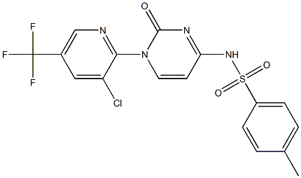 N-{1-[3-chloro-5-(trifluoromethyl)-2-pyridinyl]-2-oxo-1,2-dihydro-4-pyrimidinyl}-4-methylbenzenesulfonamide 结构式