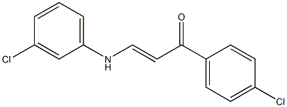 3-(3-chloroanilino)-1-(4-chlorophenyl)prop-2-en-1-one Structure