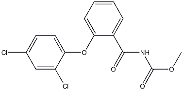 methyl N-[2-(2,4-dichlorophenoxy)benzoyl]carbamate Structure