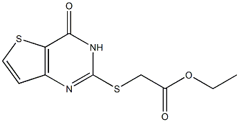 ethyl 2-[(4-oxo-3,4-dihydrothieno[3,2-d]pyrimidin-2-yl)sulfanyl]acetate Struktur