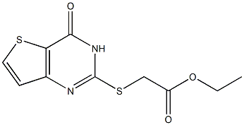 ethyl 2-[(4-oxo-3,4-dihydrothieno[3,2-d]pyrimidin-2-yl)sulfanyl]acetate 化学構造式