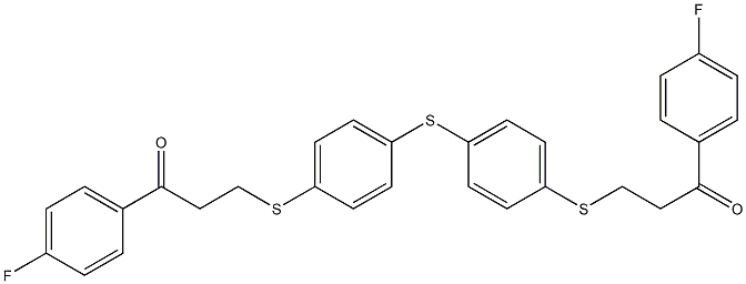 1-(4-fluorophenyl)-3-({4-[(4-{[3-(4-fluorophenyl)-3-oxopropyl]sulfanyl}phenyl)sulfanyl]phenyl}sulfanyl)-1-propanone 化学構造式