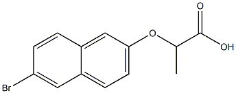 2-[(6-bromo-2-naphthyl)oxy]propanoic acid,,结构式