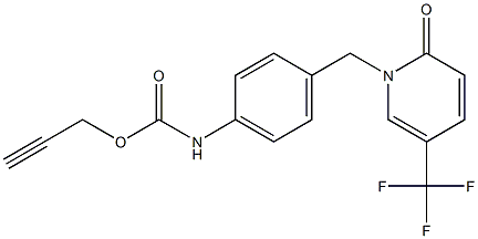 2-propynyl N-(4-{[2-oxo-5-(trifluoromethyl)-1(2H)-pyridinyl]methyl}phenyl)carbamate Struktur