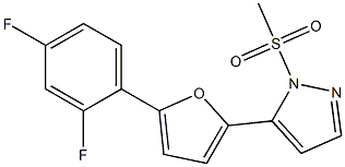  5-[5-(2,4-difluorophenyl)-2-furyl]-1-(methylsulfonyl)-1H-pyrazole