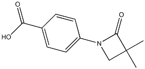 4-(3,3-dimethyl-2-oxo-1-azetanyl)benzenecarboxylic acid Structure