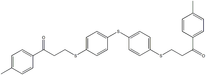 1-(4-methylphenyl)-3-({4-[(4-{[3-(4-methylphenyl)-3-oxopropyl]sulfanyl}phenyl)sulfanyl]phenyl}sulfanyl)-1-propanone,,结构式