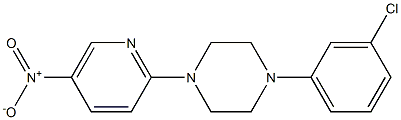 1-(3-chlorophenyl)-4-(5-nitro-2-pyridinyl)piperazine 结构式