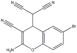 2-(2-amino-6-bromo-3-cyano-4H-chromen-4-yl)malononitrile 结构式