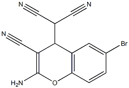 2-(2-amino-6-bromo-3-cyano-4H-chromen-4-yl)malononitrile,,结构式