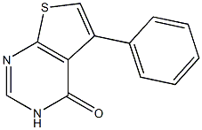 5-phenyl-3,4-dihydrothieno[2,3-d]pyrimidin-4-one 化学構造式