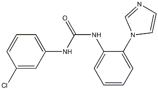 N-(3-chlorophenyl)-N'-[2-(1H-imidazol-1-yl)phenyl]urea Struktur