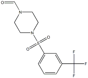 4-{[3-(trifluoromethyl)phenyl]sulfonyl}tetrahydro-1(2H)-pyrazinecarbaldehyde Structure