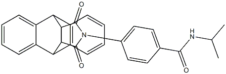 4-[16,18-dioxo-17-azapentacyclo[6.6.5.0~2,7~.0~9,14~.0~15,19~]nonadeca-2,4,6,9(14),10,12-hexaen-17-yl]-N-isopropylbenzenecarboxamide Structure