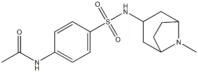 N1-(4-{[(8-methyl-8-azabicyclo[3.2.1]oct-3-yl)amino]sulfonyl}phenyl)acetamide,,结构式