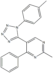 2-methyl-5-[1-(4-methylphenyl)-1H-1,2,3,4-tetraazol-5-yl]-4-phenylpyrimidine|