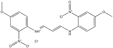 4-methoxy-N-[(E,2E)-3-(4-methoxy-2-nitroanilino)-2-propenylidene]-2-nitrobenzenaminium chloride,,结构式