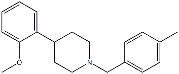 4-(2-methoxyphenyl)-1-(4-methylbenzyl)piperidine,,结构式