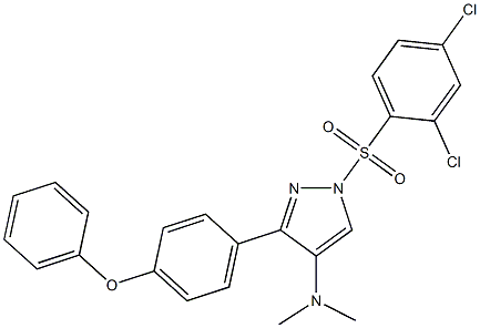 1-[(2,4-dichlorophenyl)sulfonyl]-N,N-dimethyl-3-(4-phenoxyphenyl)-1H-pyrazol-4-amine Structure