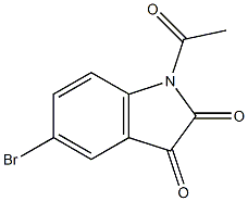 1-乙酰基-5-溴-1H-吲哚-2,3-二酮, , 结构式