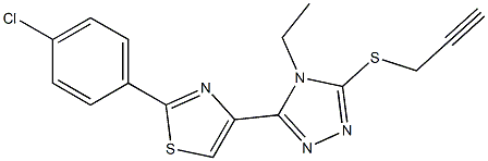 3-[2-(4-chlorophenyl)-1,3-thiazol-4-yl]-4-ethyl-5-(2-propynylsulfanyl)-4H-1,2,4-triazole