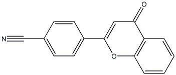 4-(4-oxo-4H-chromen-2-yl)benzonitrile,,结构式