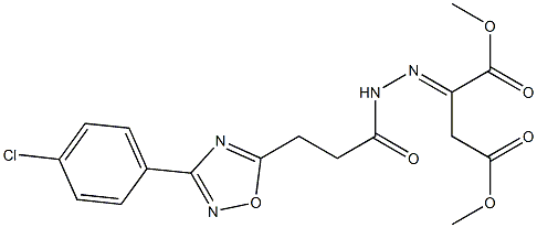  dimethyl 2-(2-{3-[3-(4-chlorophenyl)-1,2,4-oxadiazol-5-yl]propanoyl}hydrazono)succinate