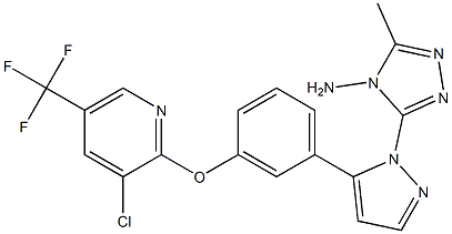 3-[5-(3-{[3-chloro-5-(trifluoromethyl)-2-pyridinyl]oxy}phenyl)-1H-pyrazol-1-yl]-5-methyl-4H-1,2,4-triazol-4-amine