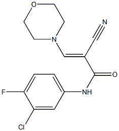 N1-(3-chloro-4-fluorophenyl)-2-cyano-3-morpholinoacrylamide Structure