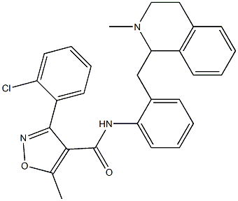  N4-{2-[(2-methyl-1,2,3,4-tetrahydroisoquinolin-1-yl)methyl]phenyl}-3-(2-chlorophenyl)-5-methylisoxazole-4-carboxamide