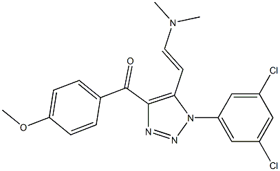 {1-(3,5-dichlorophenyl)-5-[(E)-2-(dimethylamino)ethenyl]-1H-1,2,3-triazol-4-yl}(4-methoxyphenyl)methanone Structure