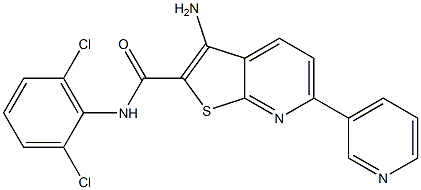 3-amino-N-(2,6-dichlorophenyl)-6-(3-pyridinyl)thieno[2,3-b]pyridine-2-carboxamide