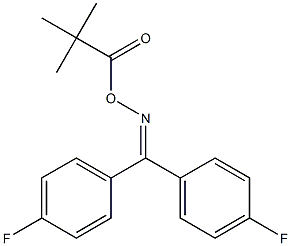 N-[bis(4-fluorophenyl)methylene]-N-[(2,2-dimethylpropanoyl)oxy]amine 化学構造式