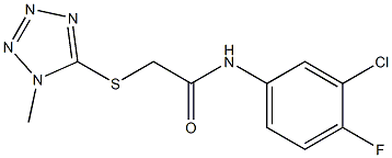  N-(3-chloro-4-fluorophenyl)-2-[(1-methyl-1H-1,2,3,4-tetraazol-5-yl)sulfanyl]acetamide