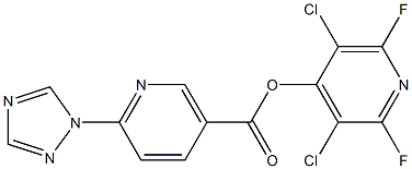 3,5-dichloro-2,6-difluoro-4-pyridinyl 6-(1H-1,2,4-triazol-1-yl)nicotinate Structure