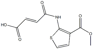 4-{[3-(methoxycarbonyl)-2-thienyl]amino}-4-oxobut-2-enoic acid Struktur