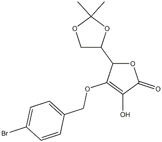 4-[(4-bromobenzyl)oxy]-5-(2,2-dimethyl-1,3-dioxolan-4-yl)-3-hydroxy-2(5H)-furanone Structure