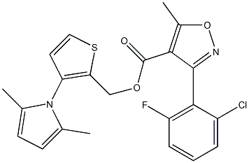 [3-(2,5-dimethyl-1H-pyrrol-1-yl)-2-thienyl]methyl 3-(2-chloro-6-fluorophenyl)-5-methylisoxazole-4-carboxylate|