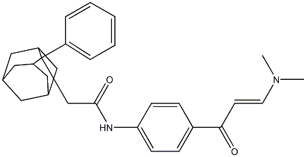 N-{4-[3-(dimethylamino)acryloyl]phenyl}-2-(2-phenyl-2-adamantyl)acetamide 化学構造式