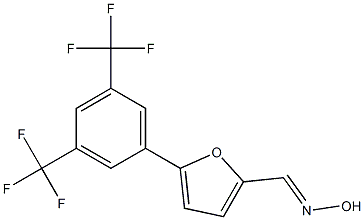 5-[3,5-di(trifluoromethyl)phenyl]-2-furaldehyde oxime Struktur