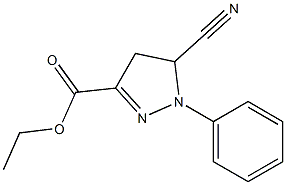 ethyl 5-cyano-1-phenyl-4,5-dihydro-1H-pyrazole-3-carboxylate Structure