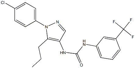 N-[1-(4-chlorophenyl)-5-propyl-1H-pyrazol-4-yl]-N'-[3-(trifluoromethyl)phen yl]urea Structure