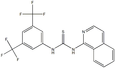 N-[3,5-di(trifluoromethyl)phenyl]-N'-(1-isoquinolyl)thiourea 结构式