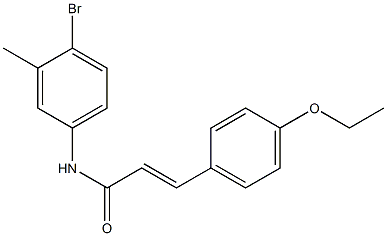 (E)-N-(4-bromo-3-methylphenyl)-3-(4-ethoxyphenyl)-2-propenamide 结构式
