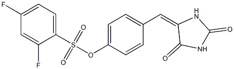 4-[(2,5-dioxotetrahydro-1H-imidazol-4-yliden)methyl]phenyl 2,4-difluorobenzene-1-sulfonate Structure