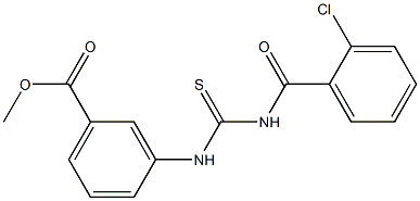 methyl 3-({[(2-chlorobenzoyl)amino]carbothioyl}amino)benzoate 结构式