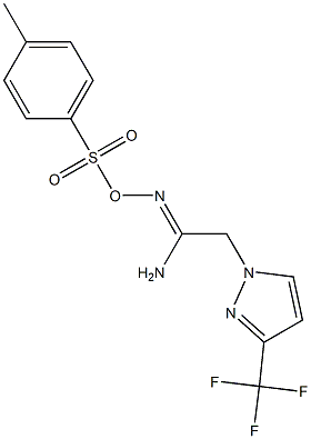 N'-{[(4-methylphenyl)sulfonyl]oxy}-2-[3-(trifluoromethyl)-1H-pyrazol-1-yl]ethanimidamide,,结构式