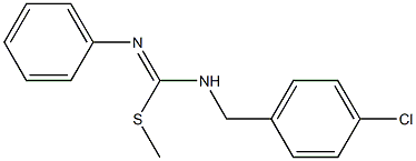 1-chloro-4-({[(methylsulfanyl)(phenylimino)methyl]amino}methyl)benzene Structure